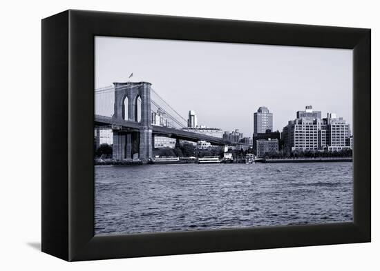 Brooklyn Bridge - The Watchtower - Manhattan - New York City - United States-Philippe Hugonnard-Framed Premier Image Canvas