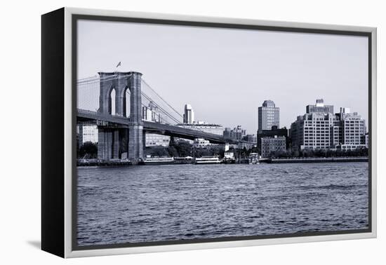 Brooklyn Bridge - The Watchtower - Manhattan - New York City - United States-Philippe Hugonnard-Framed Premier Image Canvas