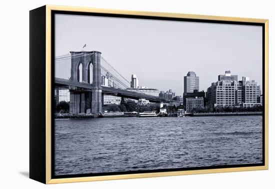 Brooklyn Bridge - The Watchtower - Manhattan - New York City - United States-Philippe Hugonnard-Framed Premier Image Canvas