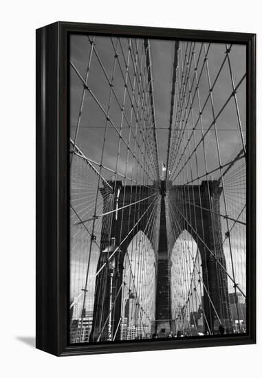 Brooklyn Bridge Tones-Jessica Jenney-Framed Premier Image Canvas