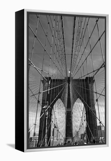 Brooklyn Bridge Tones-Jessica Jenney-Framed Premier Image Canvas