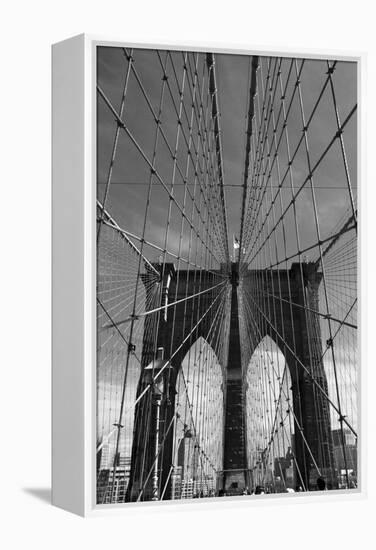 Brooklyn Bridge Tones-Jessica Jenney-Framed Premier Image Canvas