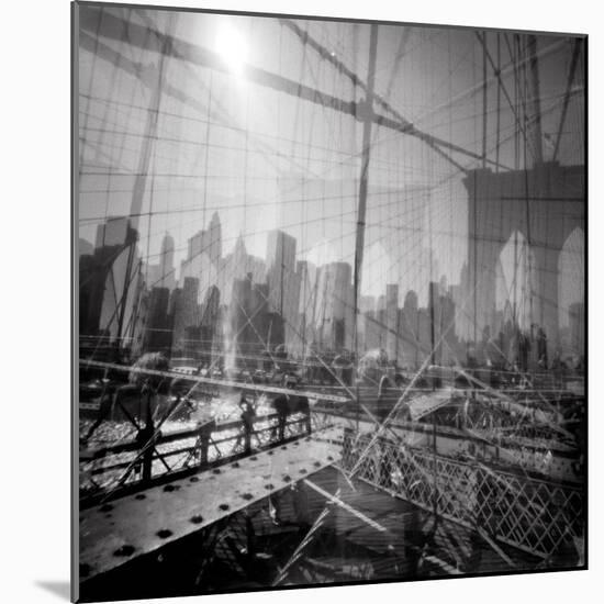 Brooklyn Bridge Triple-Evan Morris Cohen-Mounted Photographic Print