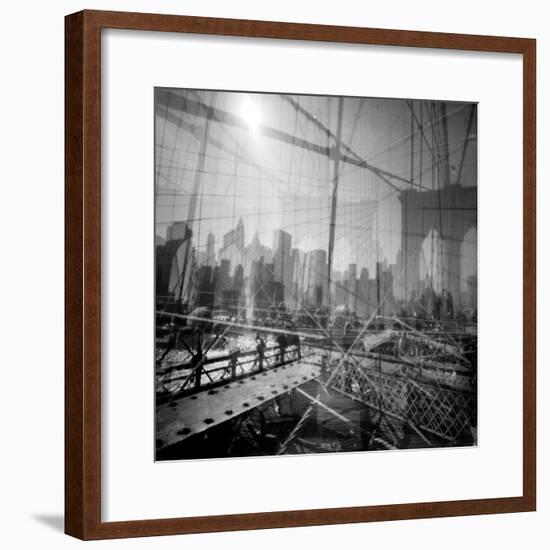 Brooklyn Bridge Triple-Evan Morris Cohen-Framed Photographic Print