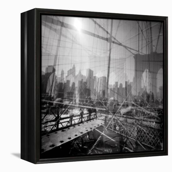 Brooklyn Bridge Triple-Evan Morris Cohen-Framed Premier Image Canvas