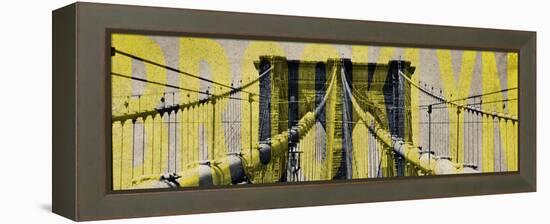 Brooklyn Bridge Type-Emily Navas-Framed Stretched Canvas