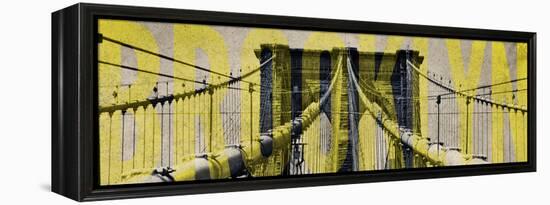 Brooklyn Bridge Type-Emily Navas-Framed Stretched Canvas