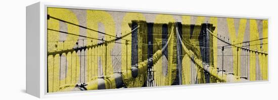 Brooklyn Bridge Type-Emily Navas-Framed Stretched Canvas