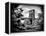 Brooklyn Bridge View of Brooklyn Park, B/W, Manhattan, New York, United States-Philippe Hugonnard-Framed Premier Image Canvas