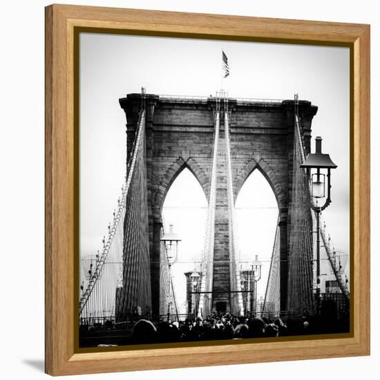 Brooklyn Bridge View-Philippe Hugonnard-Framed Premier Image Canvas