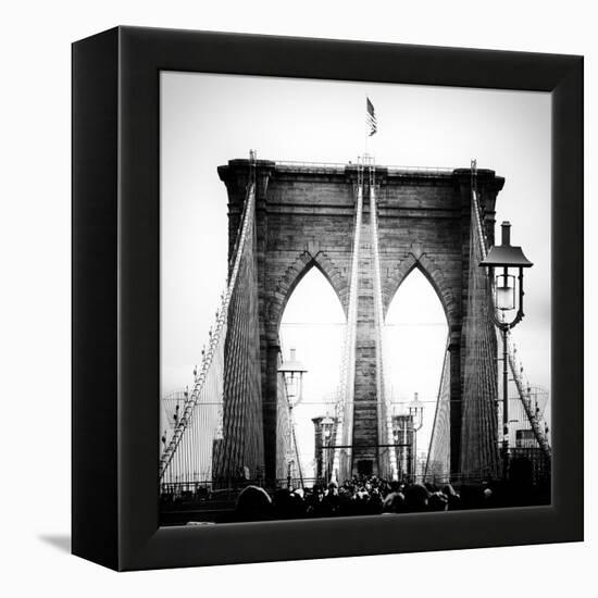 Brooklyn Bridge View-Philippe Hugonnard-Framed Premier Image Canvas