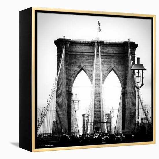 Brooklyn Bridge View-Philippe Hugonnard-Framed Premier Image Canvas