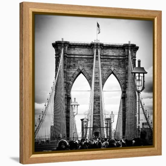 Brooklyn Bridge View-Philippe Hugonnard-Framed Premier Image Canvas