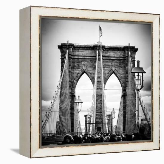 Brooklyn Bridge View-Philippe Hugonnard-Framed Premier Image Canvas