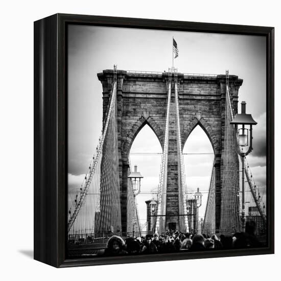 Brooklyn Bridge View-Philippe Hugonnard-Framed Premier Image Canvas