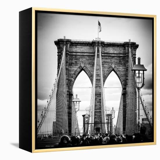 Brooklyn Bridge View-Philippe Hugonnard-Framed Premier Image Canvas