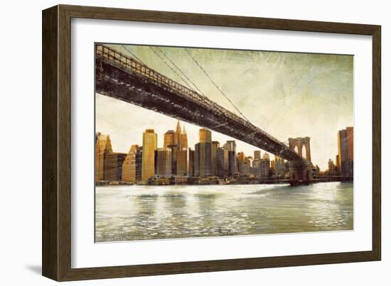 Brooklyn Bridge View-Matthew Daniels-Framed Art Print