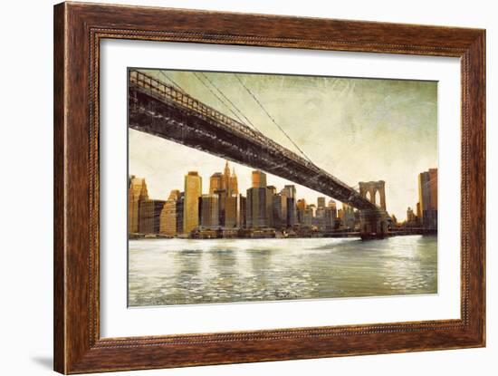 Brooklyn Bridge View-Matthew Daniels-Framed Art Print