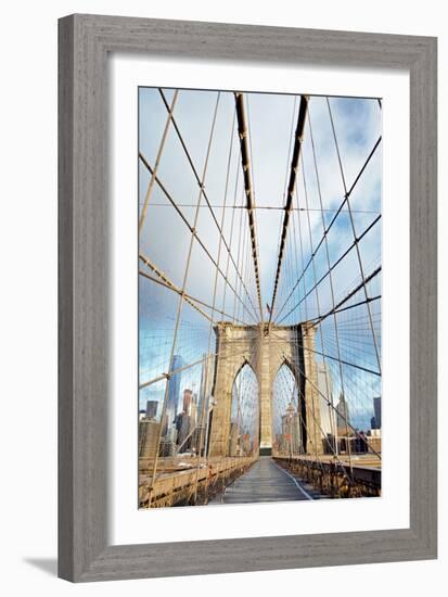 Brooklyn Bridge Walkway No. 1-Alan Blaustein-Framed Photographic Print