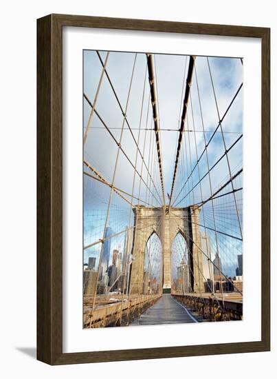 Brooklyn Bridge Walkway No. 1-Alan Blaustein-Framed Photographic Print