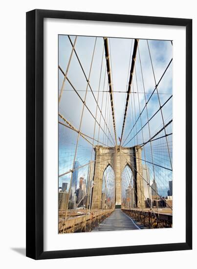 Brooklyn Bridge Walkway No. 1-Alan Blaustein-Framed Photographic Print