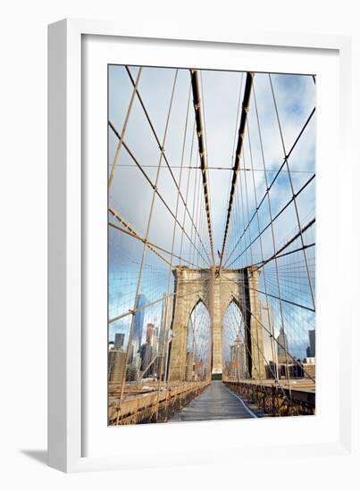 Brooklyn Bridge Walkway No. 1-Alan Blaustein-Framed Photographic Print