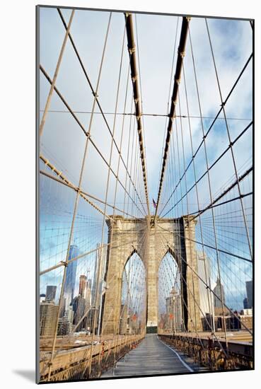 Brooklyn Bridge Walkway No. 1-Alan Blaustein-Mounted Photographic Print