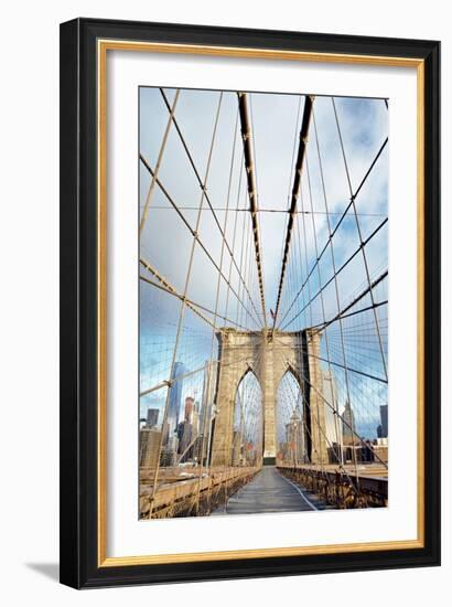 Brooklyn Bridge Walkway No. 1-Alan Blaustein-Framed Photographic Print