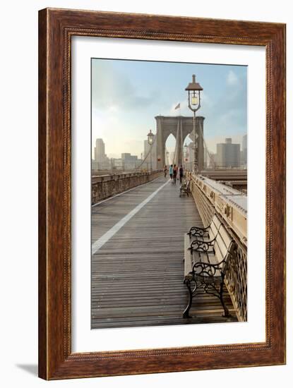 Brooklyn Bridge Walkway No. 2-Alan Blaustein-Framed Photographic Print