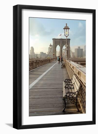 Brooklyn Bridge Walkway No. 2-Alan Blaustein-Framed Photographic Print