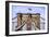 Brooklyn Bridge with Flag-Bill Carson Photography-Framed Art Print