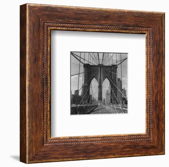 Brooklyn Bridge-Walter Gritsik-Framed Art Print