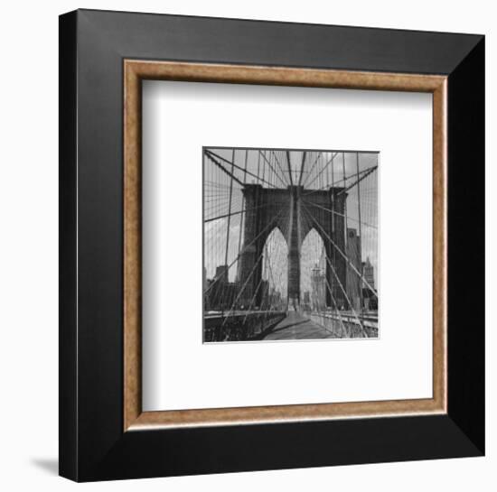 Brooklyn Bridge-Walter Gritsik-Framed Art Print