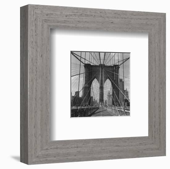 Brooklyn Bridge-Walter Gritsik-Framed Art Print