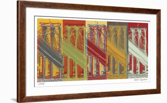 Brooklyn Bridge-Mj Lew-Framed Giclee Print