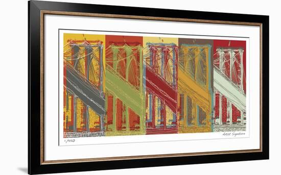 Brooklyn Bridge-Mj Lew-Framed Giclee Print