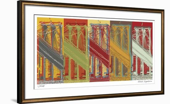 Brooklyn Bridge-Mj Lew-Framed Giclee Print