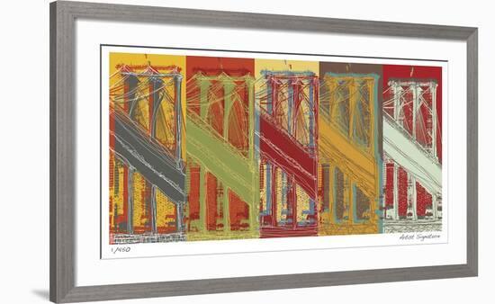 Brooklyn Bridge-Mj Lew-Framed Giclee Print