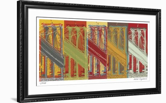 Brooklyn Bridge-Mj Lew-Framed Giclee Print