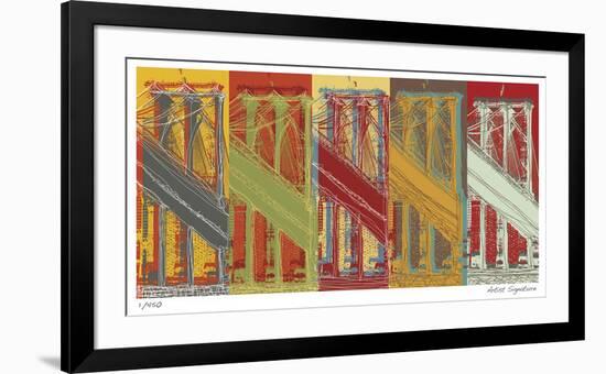 Brooklyn Bridge-Mj Lew-Framed Giclee Print