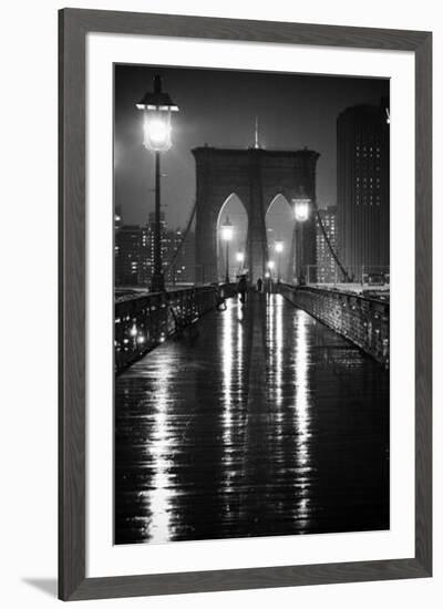 Brooklyn Bridge-Oleg Lugovskoy-Framed Art Print