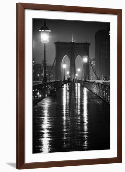 Brooklyn Bridge-Oleg Lugovskoy-Framed Art Print