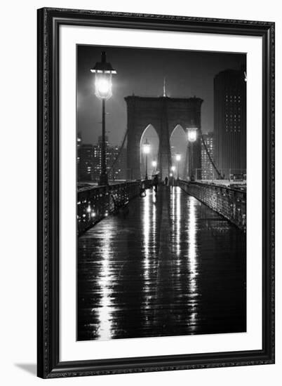 Brooklyn Bridge-Oleg Lugovskoy-Framed Art Print