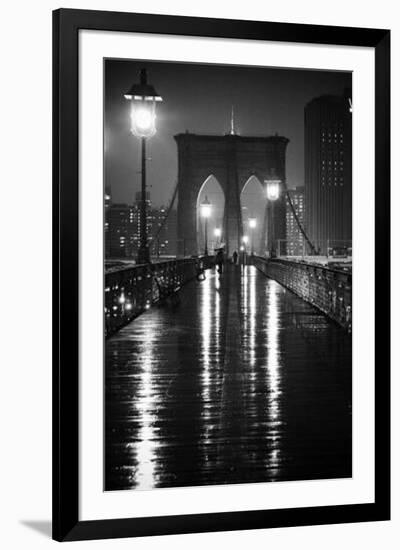 Brooklyn Bridge-Oleg Lugovskoy-Framed Art Print