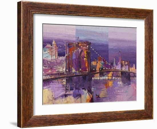 Brooklyn Bridge-Luigi Florio-Framed Art Print