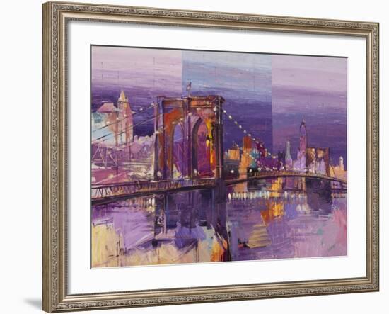 Brooklyn Bridge-Luigi Florio-Framed Art Print