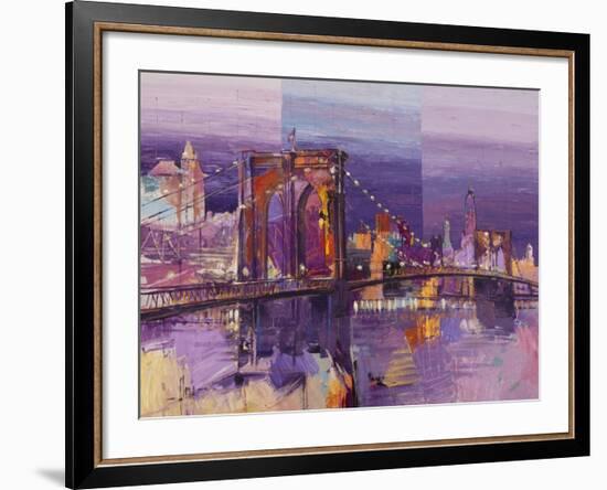 Brooklyn Bridge-Luigi Florio-Framed Art Print