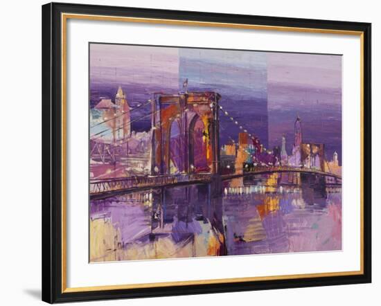 Brooklyn Bridge-Luigi Florio-Framed Art Print