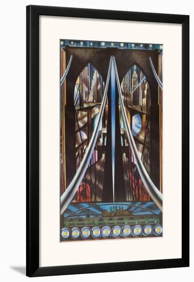 Brooklyn Bridge-Joseph Stella-Framed Art Print