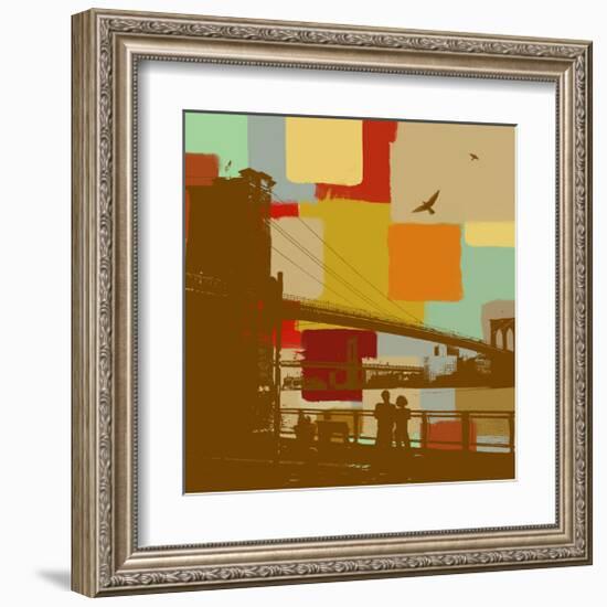 Brooklyn Bridge-Yashna-Framed Art Print